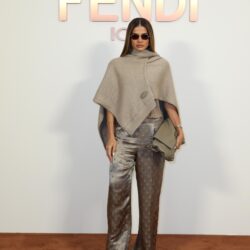 Thássia Naves marca presença no desfile da FENDI em Milão