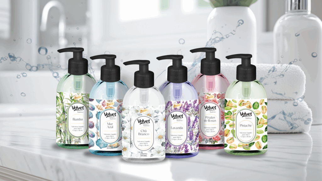 Zupp lança sabonetes líquidos da linha Velvet Home