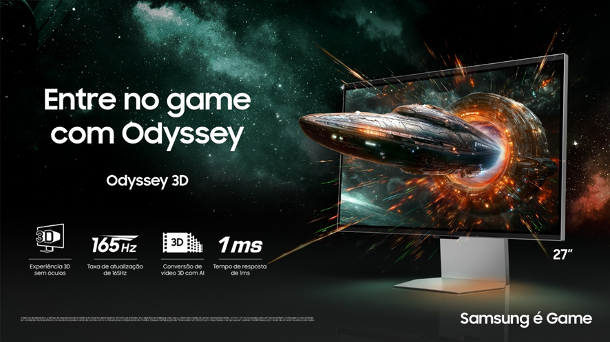 Odyssey 3D: jogue em 3D sem óculos com tecnologia Samsung