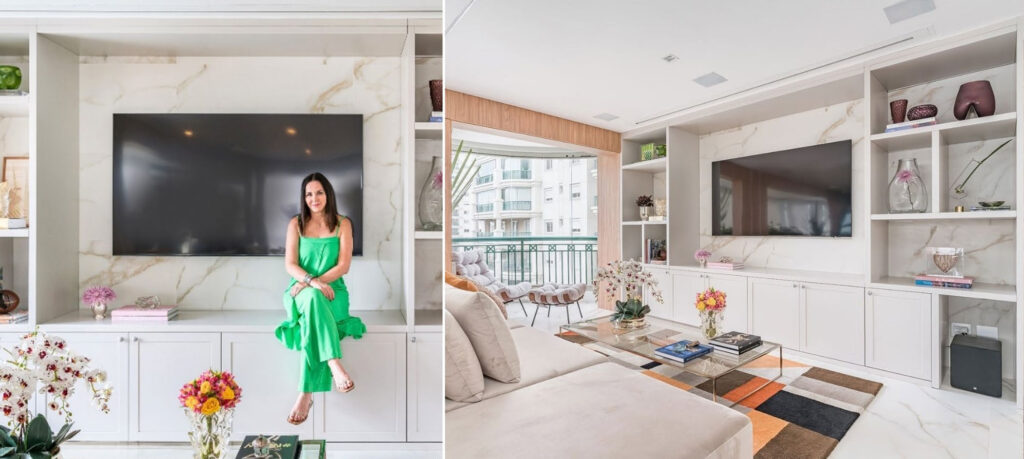 Estantes: protagonistas do décor da sala