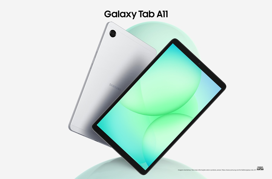 Galaxy Tab A11 com IA traz multitarefas e acesso inteligente