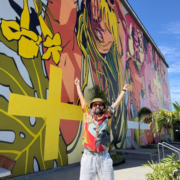Arte nas alturas: Bicicleta Sem Freio assina mural a mais de 100 metros do chão em Goiânia